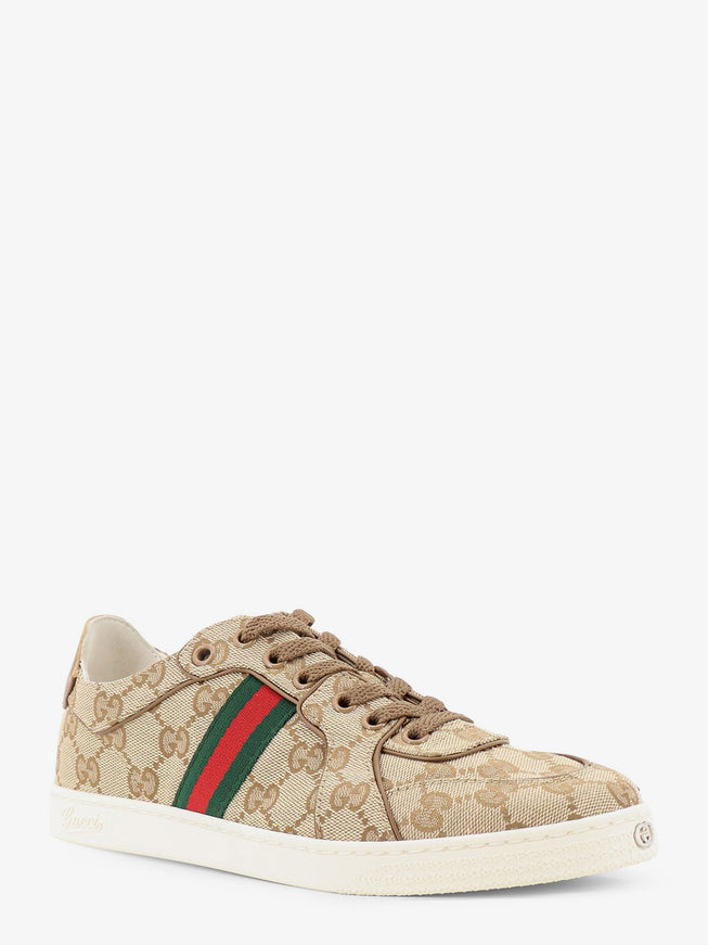 Gucci Stretch Gg Fabric Sneakers With Nastro Web On The Side