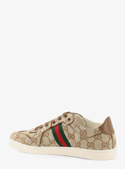 Gucci Stretch Gg Fabric Sneakers With Nastro Web On The Side