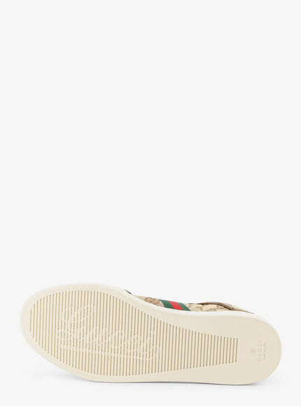 Gucci Stretch Gg Fabric Sneakers With Nastro Web On The Side