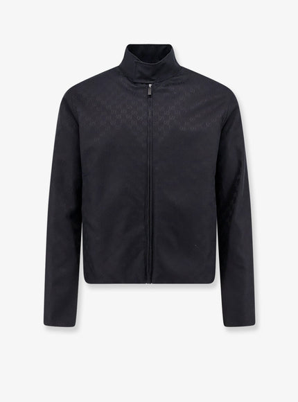 Gucci Gg Cotton Fabric Jacket Black