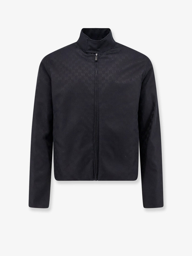 Gucci Gg Cotton Fabric Jacket Black
