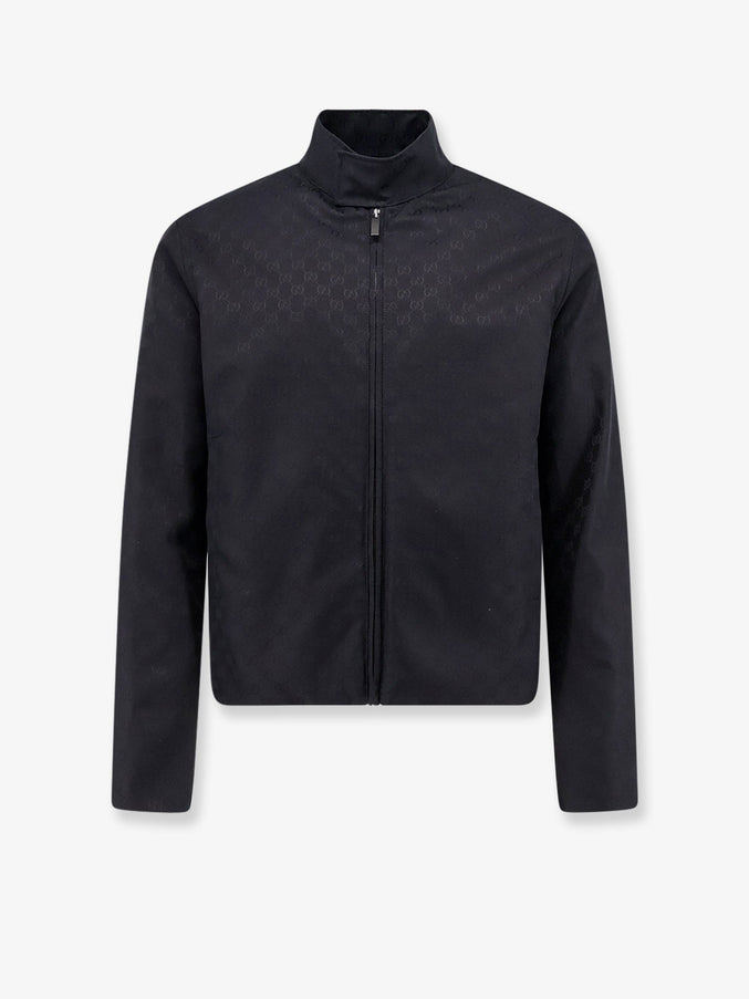 Gucci Gg Cotton Fabric Jacket Black