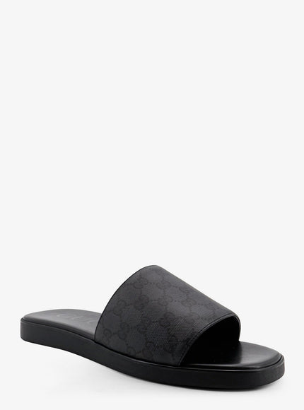 Denim Sandals With Gg Motif