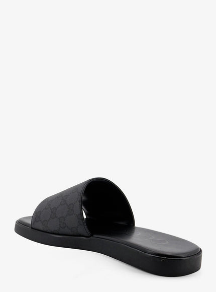 Denim Sandals With Gg Motif