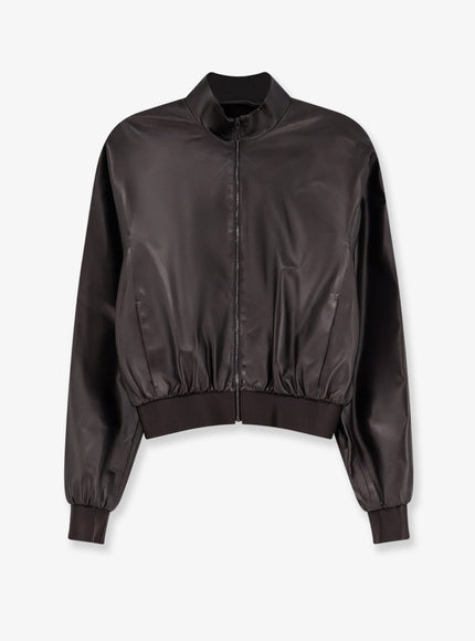 Gucci Soft Nappa Leather Bomber Jacket Darkchocolate