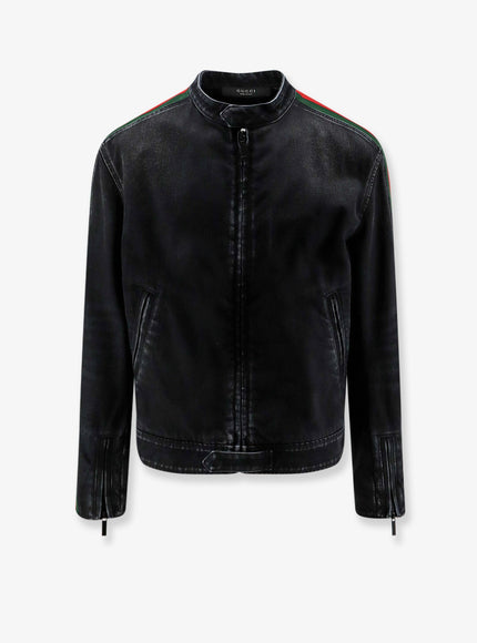 Gucci Black Denim Jacket Certified Cotton Jacket With A Faded Effect Black