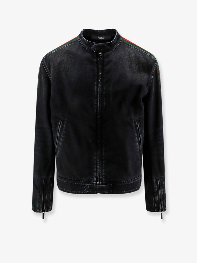 Gucci Black Denim Jacket Certified Cotton Jacket With A Faded Effect Black