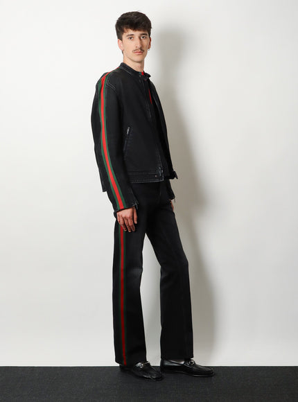 Gucci Black Denim Jacket Certified Cotton Jacket With A Faded Effect