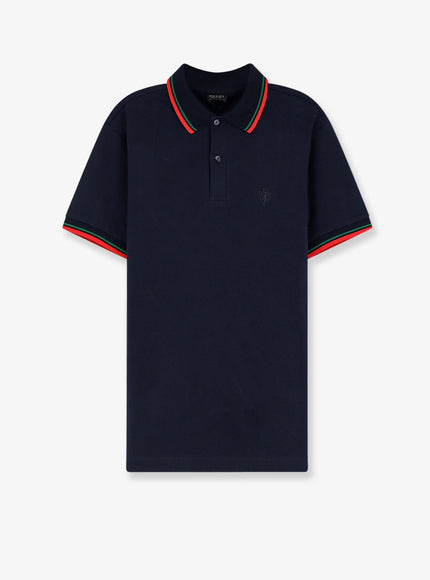 Gucci Cotton Polo Shirt With Embroidered Logo On The Front Urbanblue