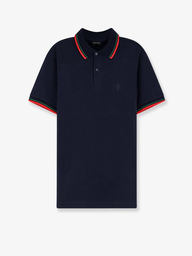 Gucci Cotton Polo Shirt With Embroidered Logo On The Front Urbanblue
