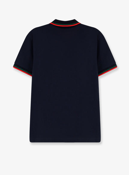 Gucci Cotton Polo Shirt With Embroidered Logo On The Front