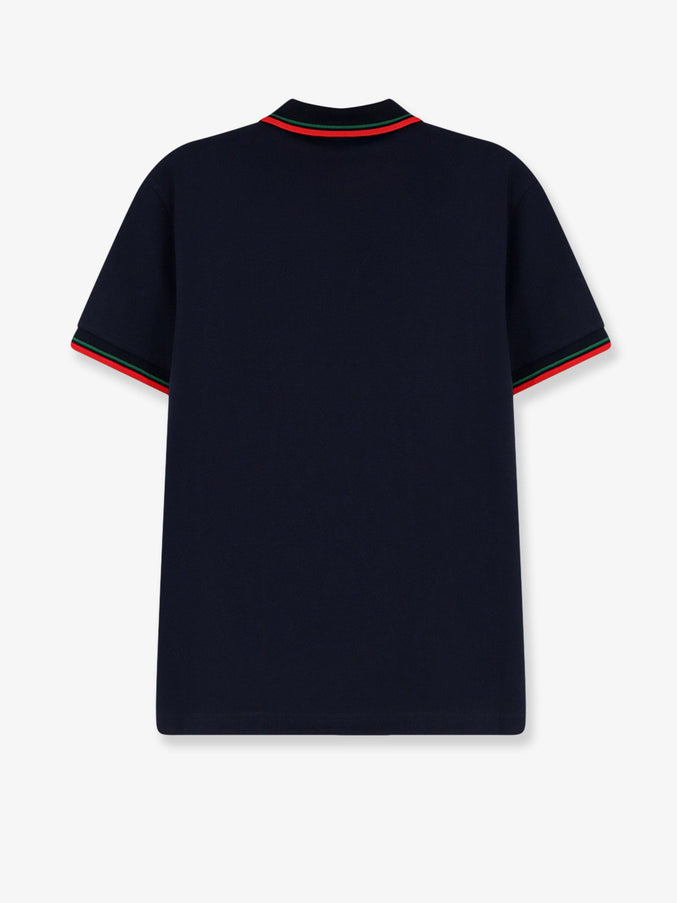Gucci Cotton Polo Shirt With Embroidered Logo On The Front