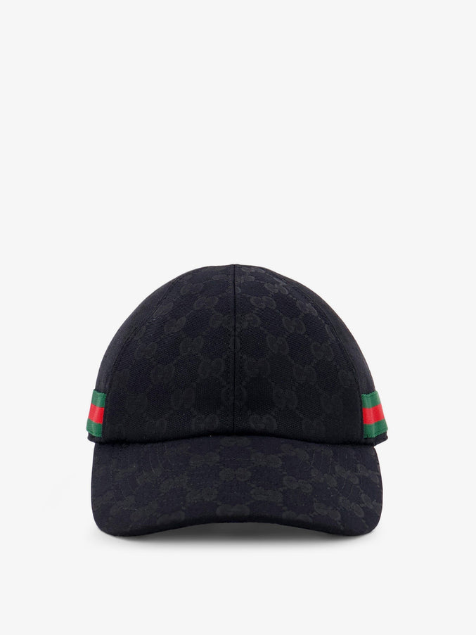 Gucci Gg Fabric Baseball Hat Blackdarkgreen