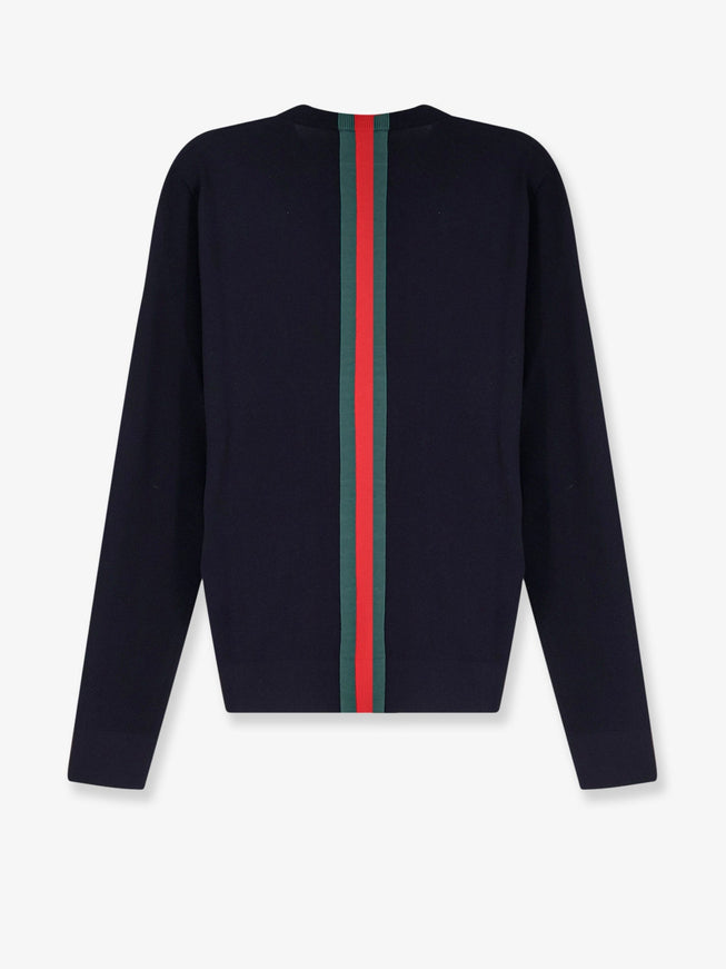 Gucci Cotton Sweater With Nastro Web Inlay