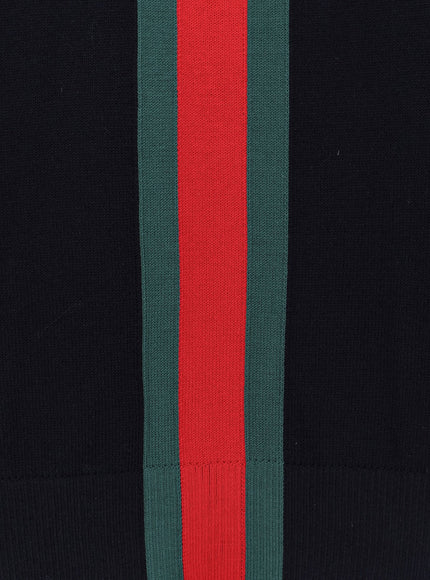 Gucci Cotton Sweater With Nastro Web Inlay