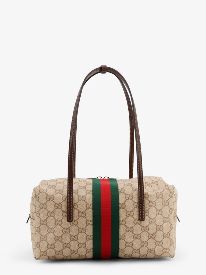 Gucci Gucci Melrose Gg Fabric Shoulder Bag Uni Beige