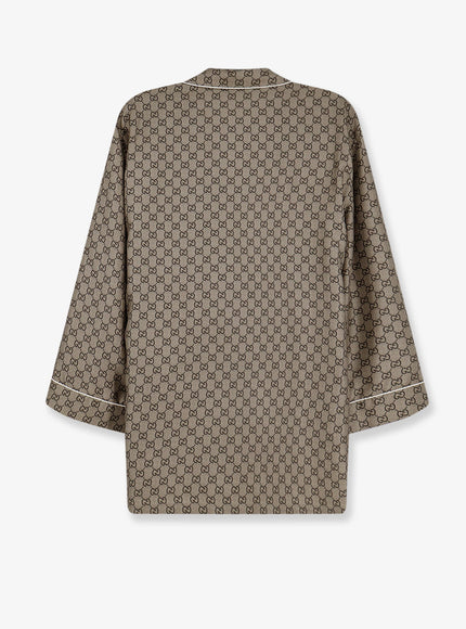 Gucci Silk Shirt With Gg Print