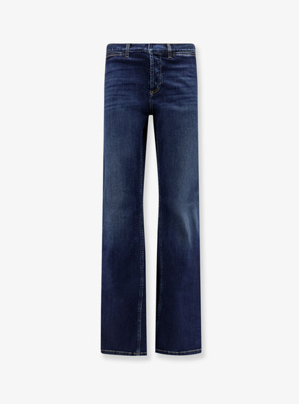 Gucci Blue Denim Jeans With Nastro Web Profiles Blue