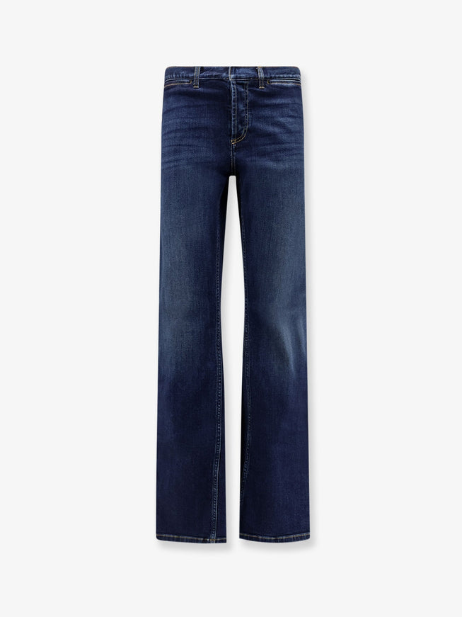 Gucci Blue Denim Jeans With Nastro Web Profiles Blue