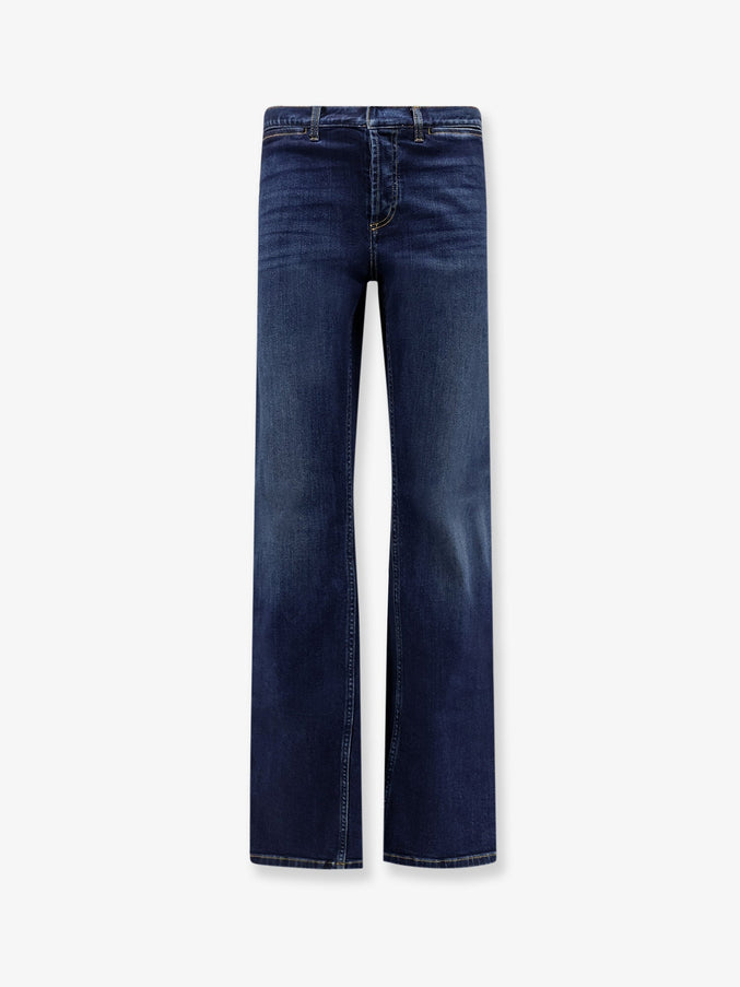 Gucci Blue Denim Jeans With Nastro Web Profiles Blue
