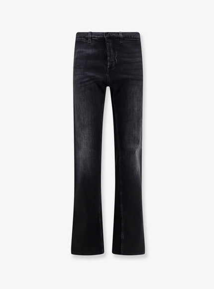 Gucci Blue Denim Jeans With Nastro Web Profiles 32 Black