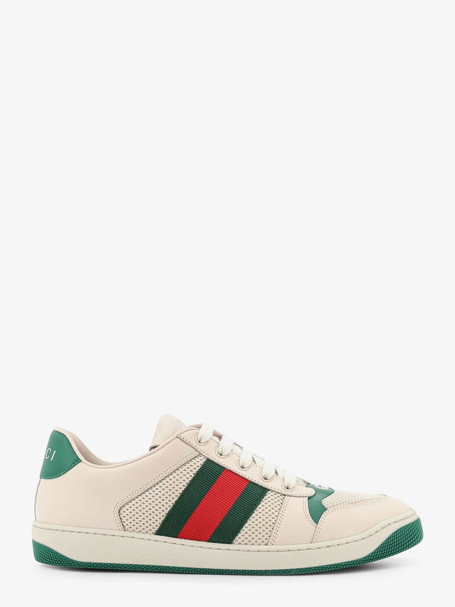 Gucci Screener Mesh And Leather Sneakers With Nastro Web On The Side Wswsemevrv