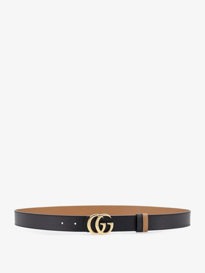 Gucci Gg Marmont Leather Belt Blackbeige