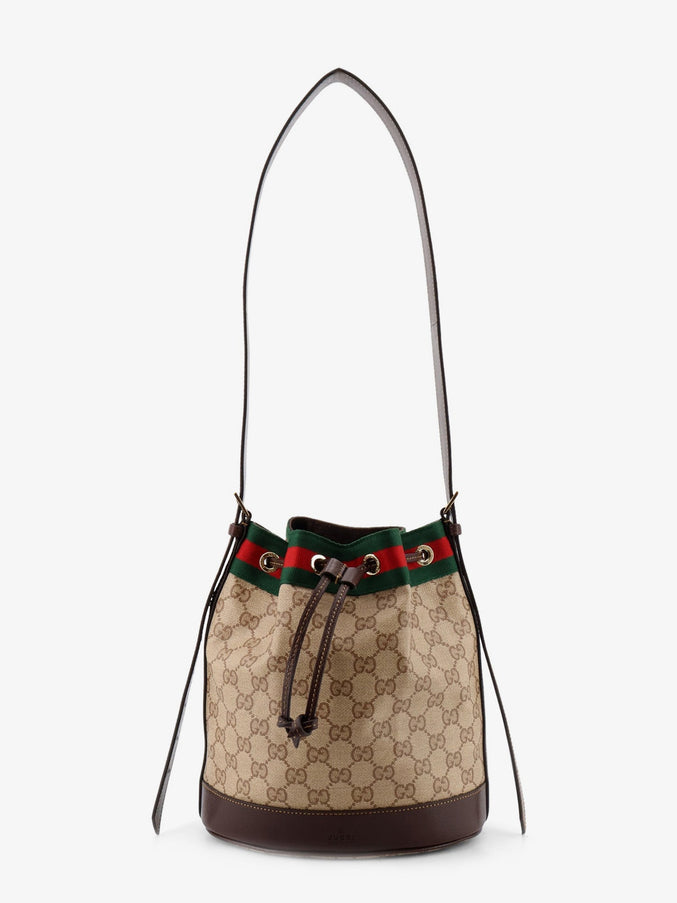 Gucci Gucci Venice Gg Fabric Bucket Bag Uni Beige