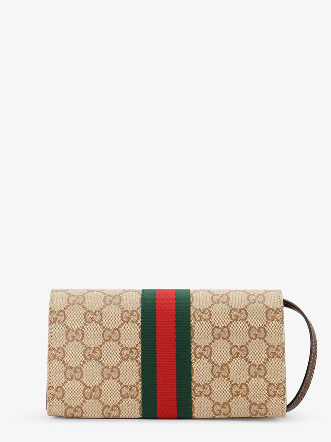 Gucci Gg Fabric Shoulder Bag With Nastro Web Detail