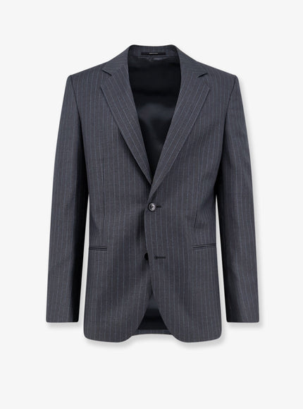 Gucci Pinstriped Wool Blazer Greyazure