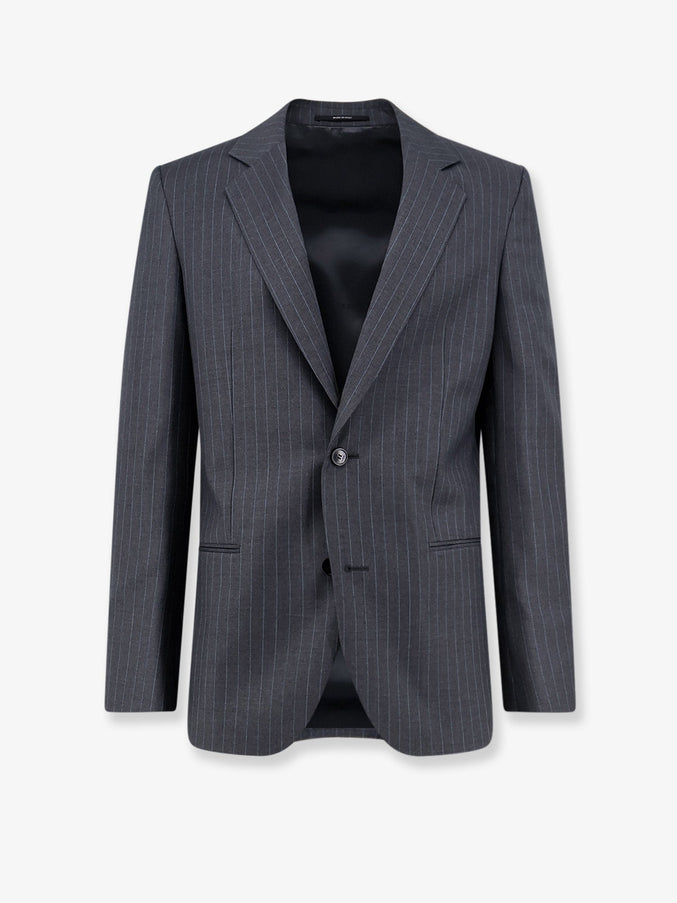 Gucci Pinstriped Wool Blazer Greyazure