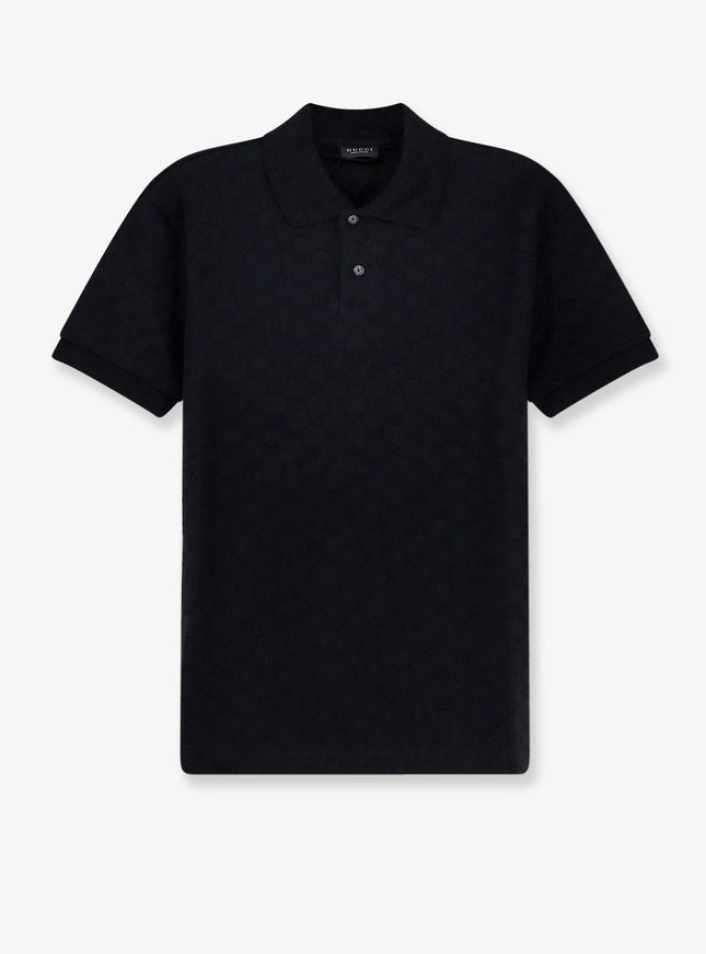 Gucci Gg Viscose Blend Polo Shirt Black