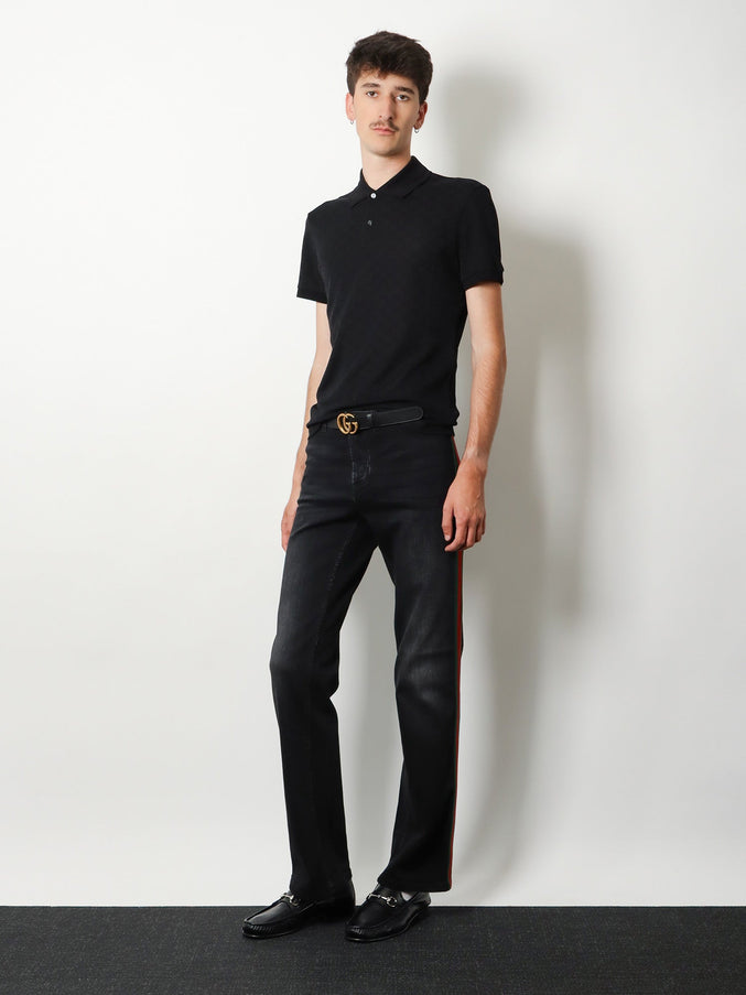 Gucci Gg Viscose Blend Polo Shirt