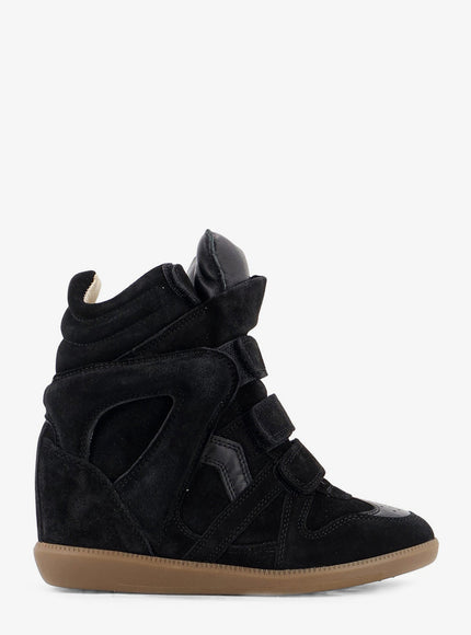Isabel Marant Bekett Suede And Leather Sneakers Black
