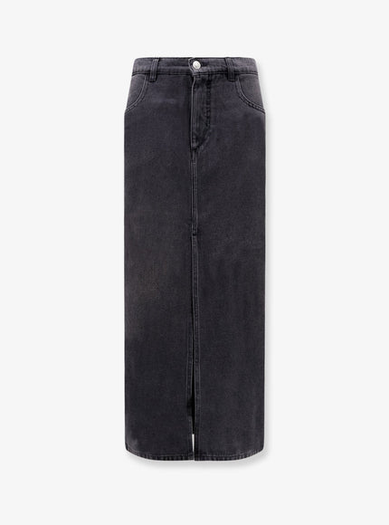 Isabel Marant Faharia Black Denim Skirt Faded Black