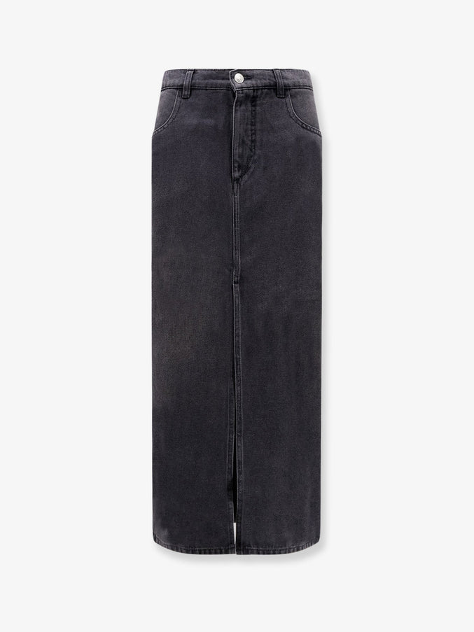 Isabel Marant Faharia Black Denim Skirt Faded Black