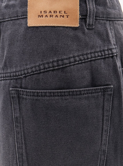 Isabel Marant Faharia Black Denim Skirt
