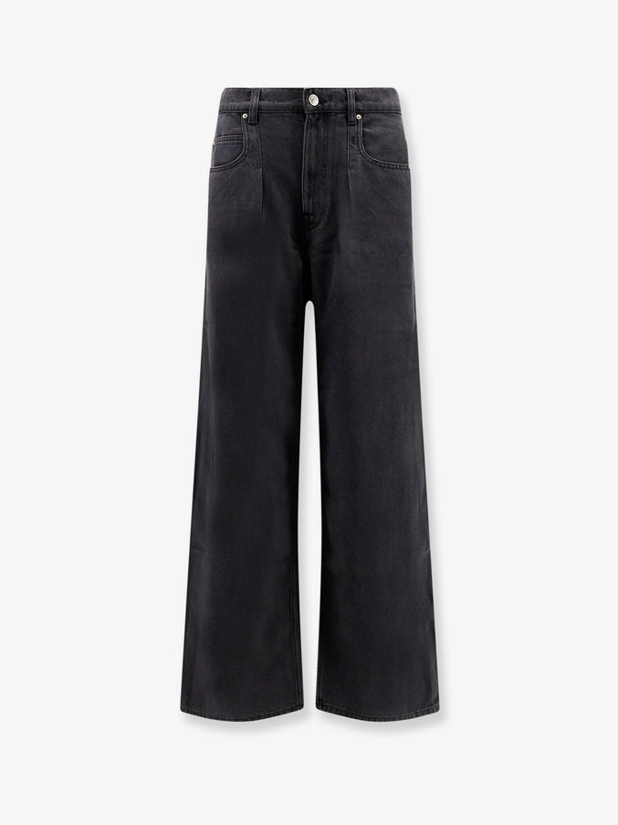 Isabel Marant Rodayna Black Denim Jeans Faded Black
