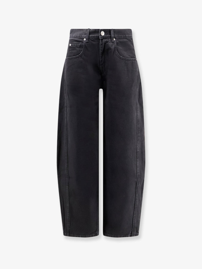 Isabel Marant Oriane Black Denim Trousers Faded Black
