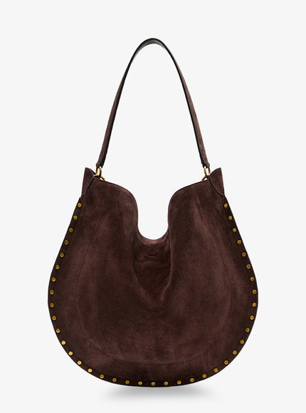 Isabel Marant Oskan Hobo Suede Shoulder Bag Uni Coffee