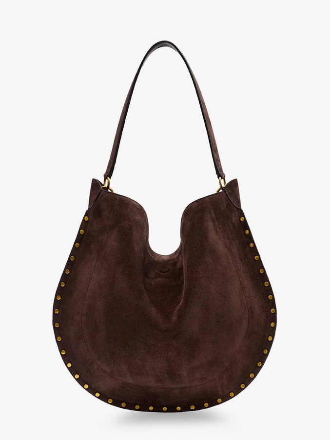 Isabel Marant Oskan Hobo Suede Shoulder Bag Uni Coffee