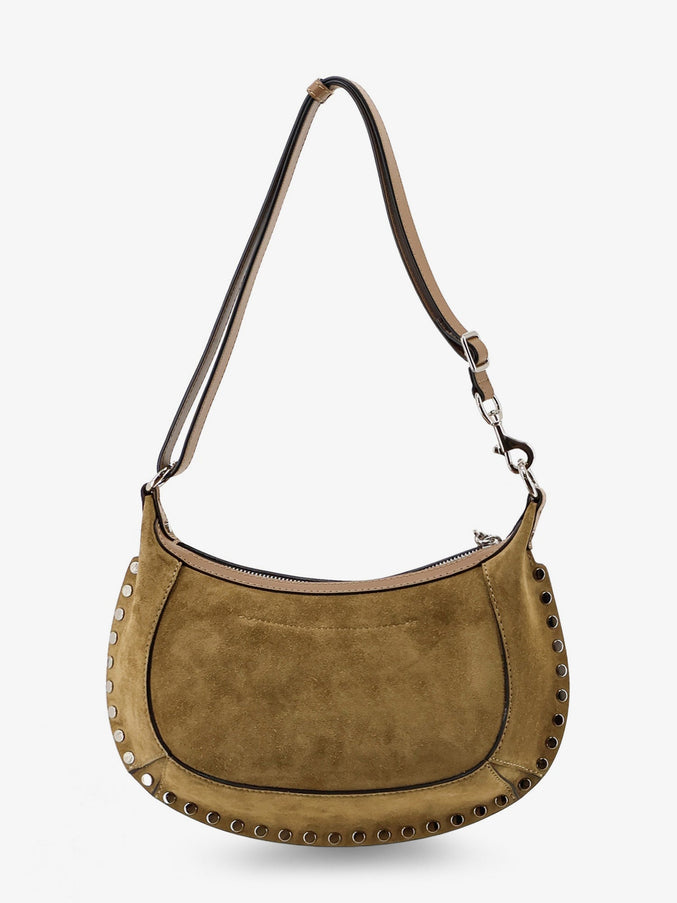 Isabel Marant Oskan Moon Suede Shoulder Bag in Taupe