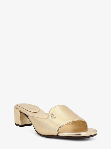 Jimmy Choo Dina 45 Laminated Leather Sandals