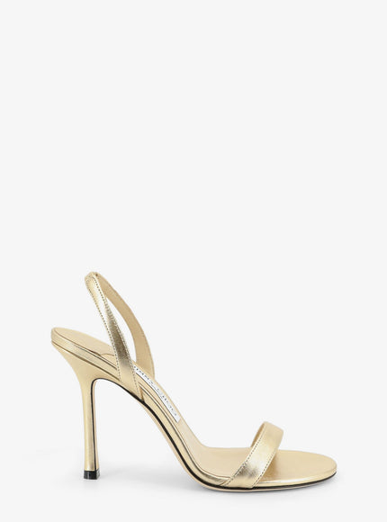 Jimmy Choo Jenn 100 Suede Sandals Gold