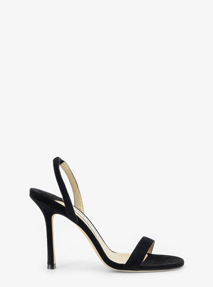Jimmy Choo Jenn 100 Suede Sandals Black
