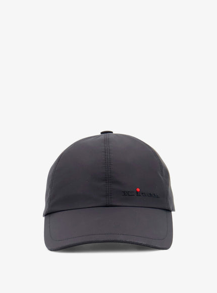 Kiton Ciro Paone Nylon Hat With Embroidered Logo On The Front Nero
