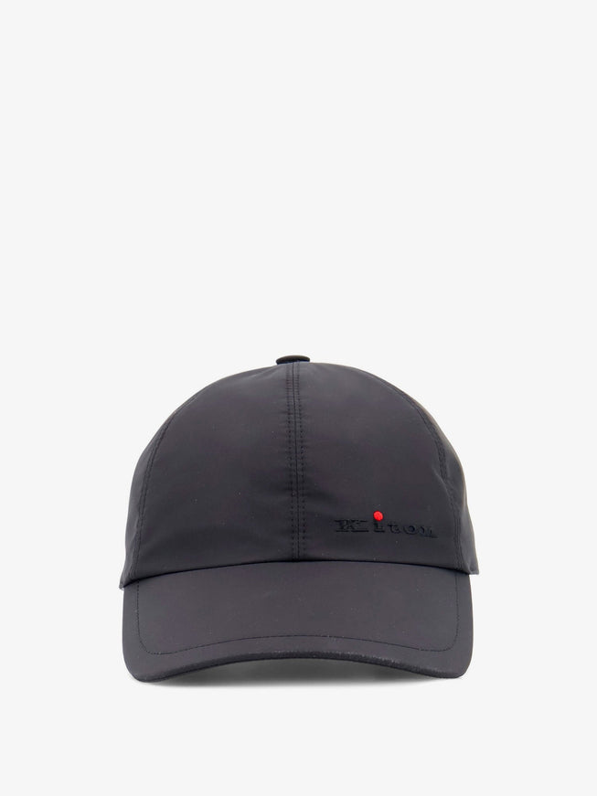 Kiton Ciro Paone Nylon Hat With Embroidered Logo On The Front Nero