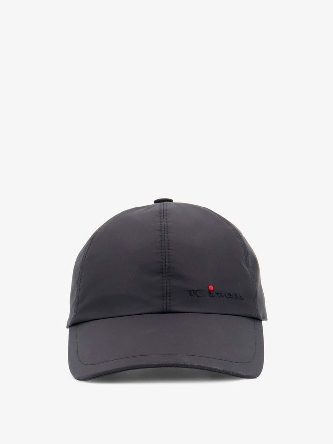 Kiton Ciro Paone Nylon Hat With Embroidered Logo On The Front Nero