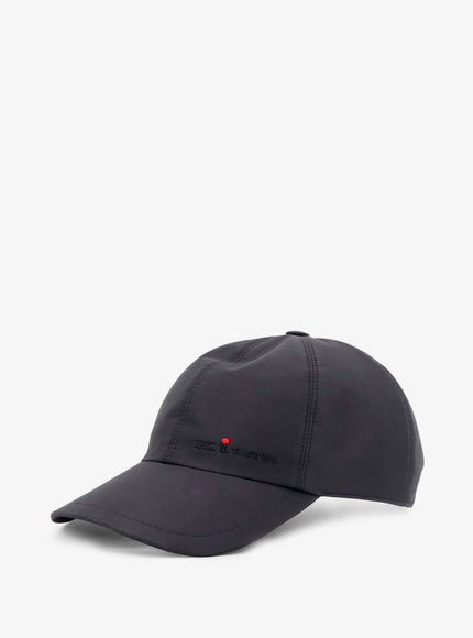 Kiton Ciro Paone Nylon Hat With Embroidered Logo On The Front