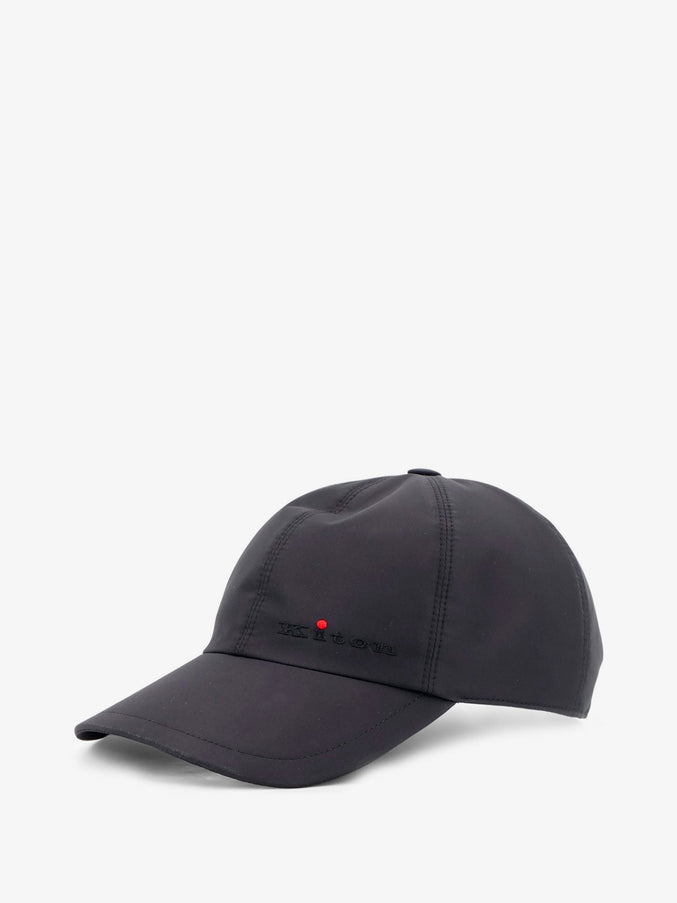 Kiton Ciro Paone Nylon Hat With Embroidered Logo On The Front